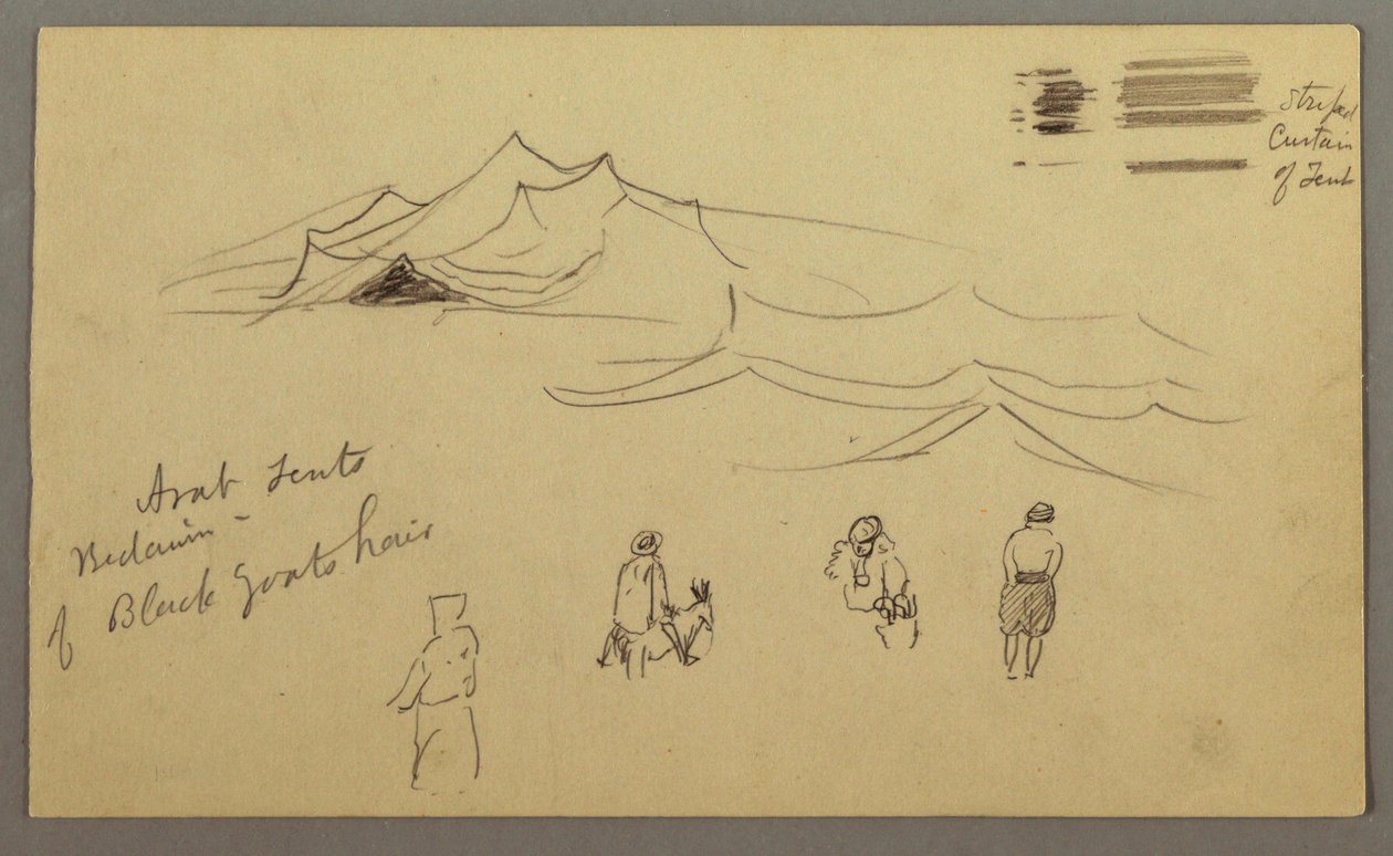 Sketches. Tents. Bedouin, possibly 1868, February (probably) by Frederic Edwin Church