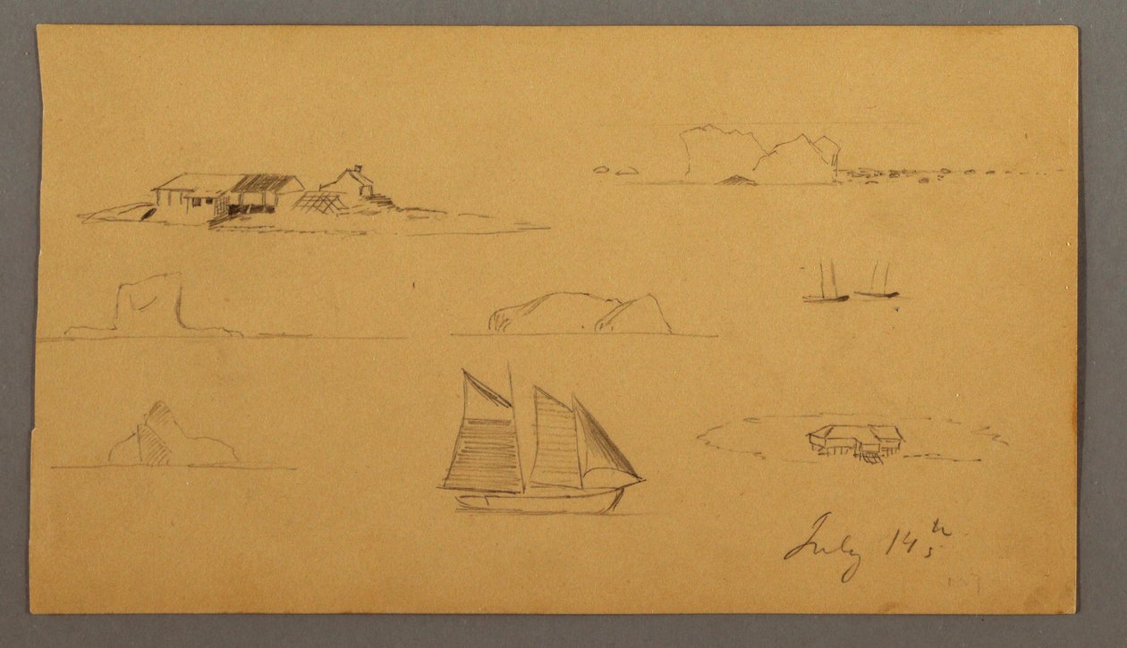Sketches from Labrador, possibly July 14, 1859 by Frederic Edwin Church