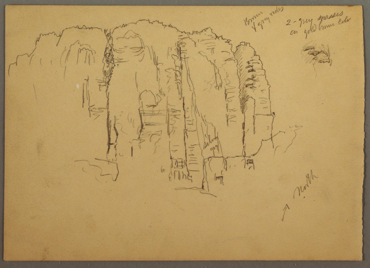 Sketches from Petra, Jordan, February 1868 by Frederic Edwin Church