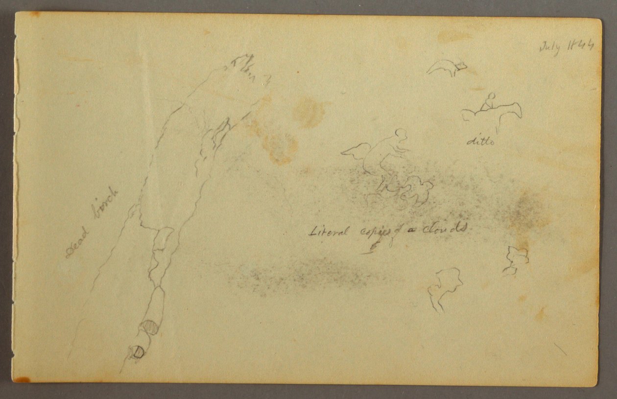 Sketches of Clouds and Dead Birch, July 1844 by Frederic Edwin Church