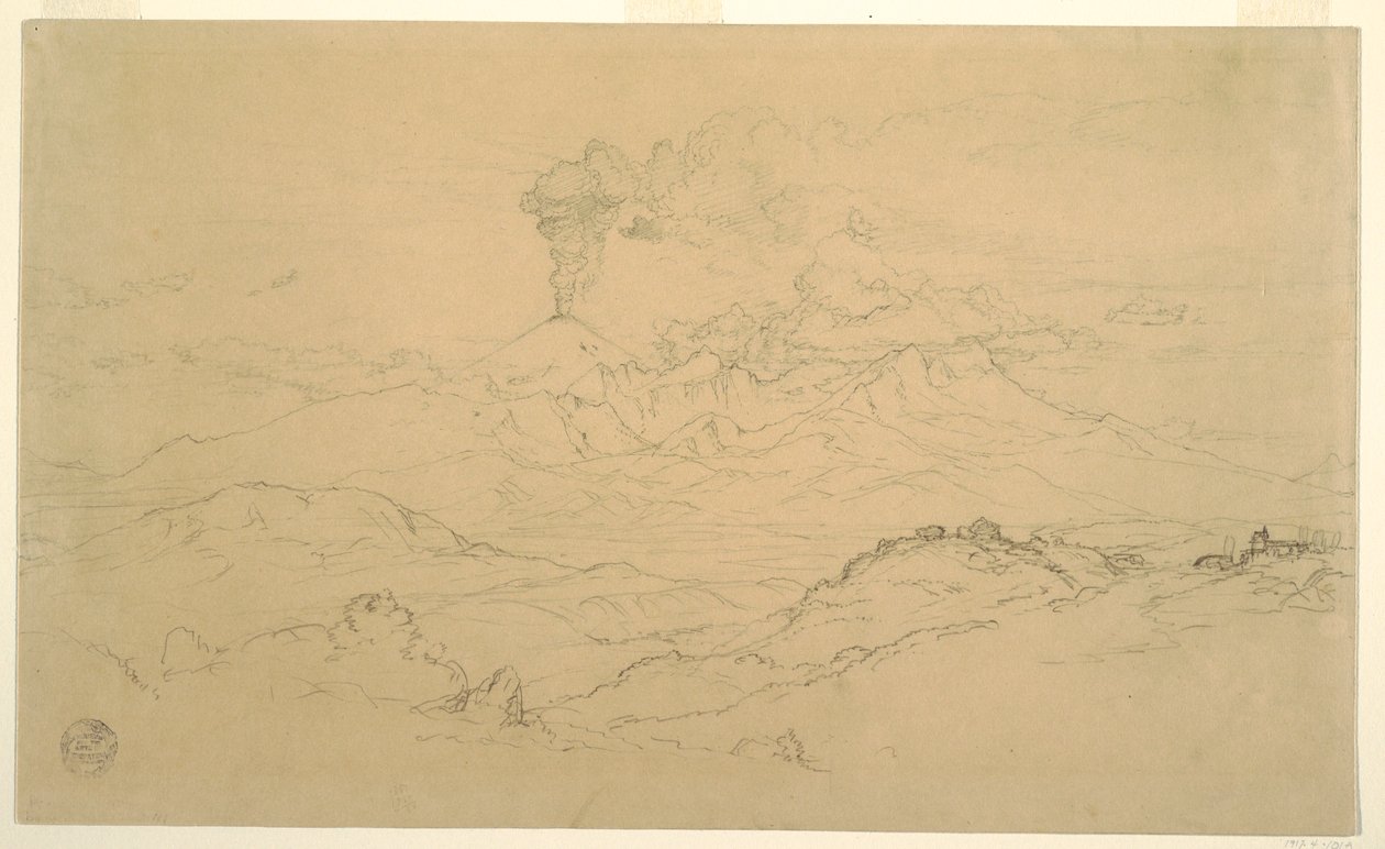 Smoke Rising from Cotopaxi Volcano, Ecuador, 1857 by Frederic Edwin Church