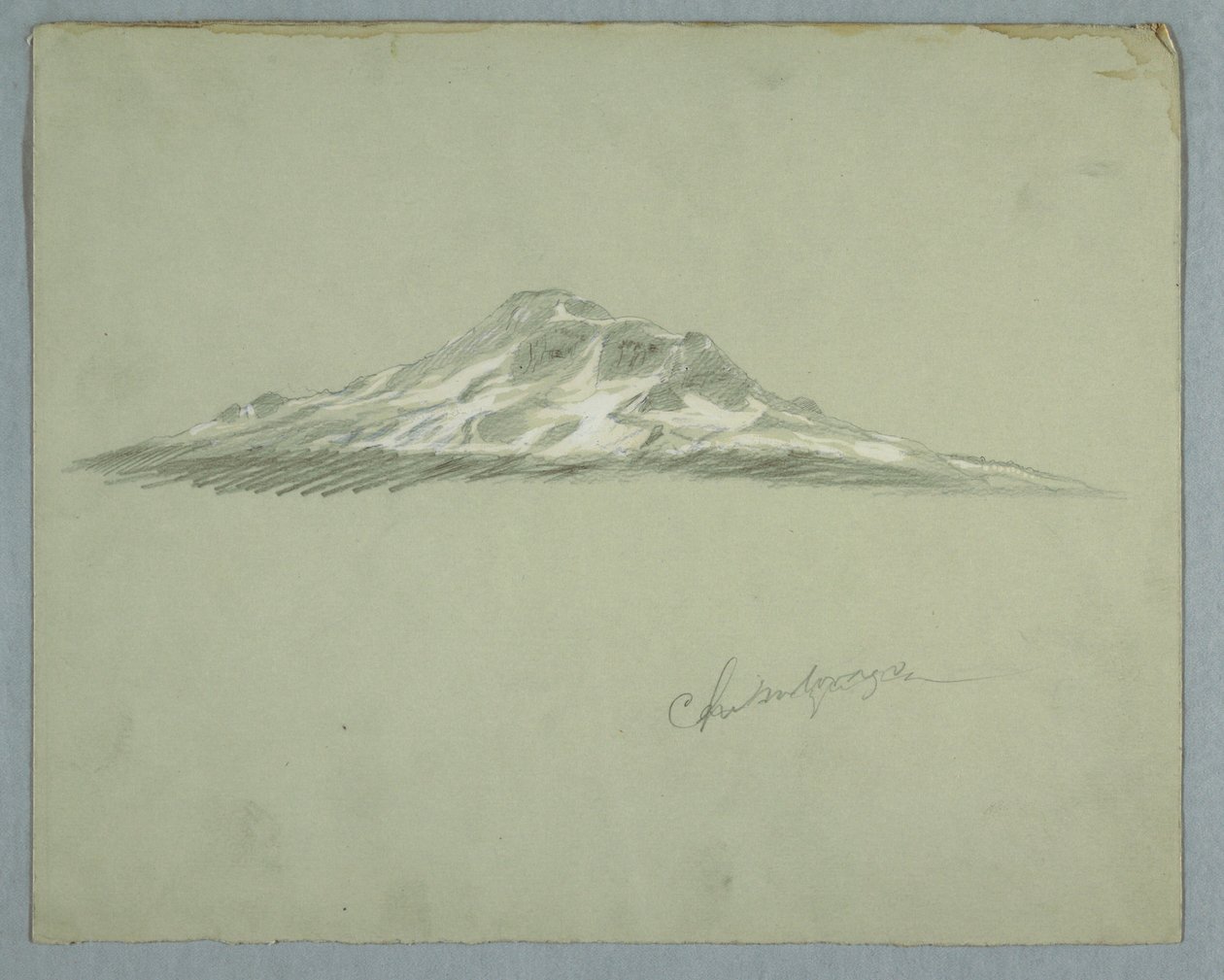 Snow-covered Peak of Mount Chimborazo, Ecuador, July 1857 by Frederic Edwin Church
