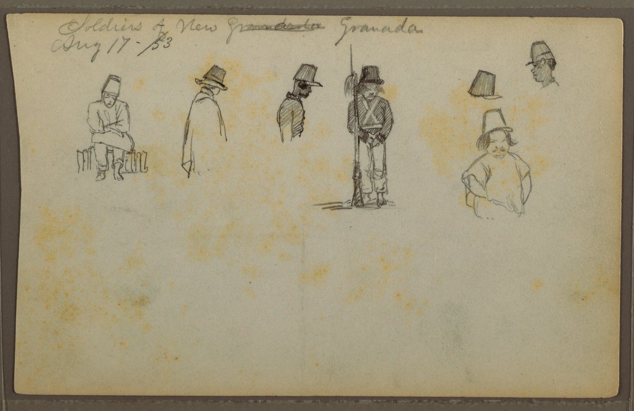 Soldiers of New Granada, Colombia, August 17, 1853 by Frederic Edwin Church