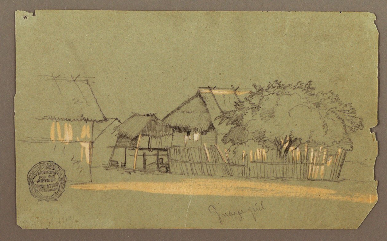 Street with Houses, Guayaquil, Ecuador, May 1857 by Frederic Edwin Church