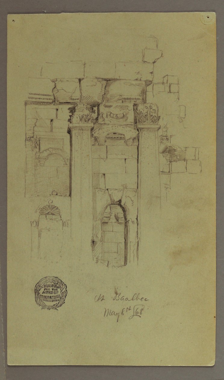 Study of Temple Ruins, May 8, 1868 by Frederic Edwin Church