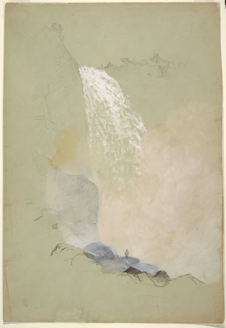 Study of Tequendama Falls near Bogotá, Colombia, July 1853 by Frederic Edwin Church