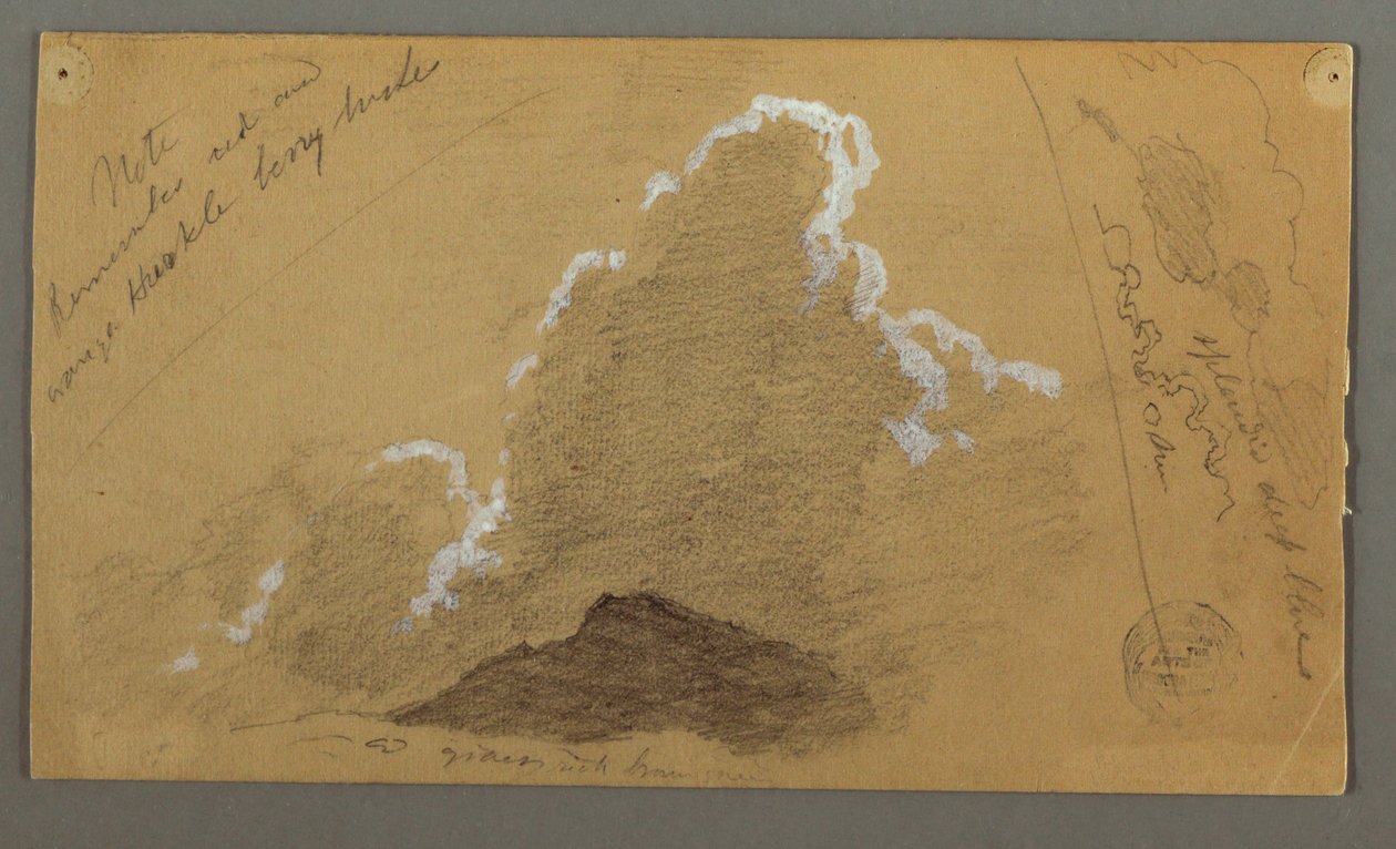Summit with Large Clouds, possibly 1868 by Frederic Edwin Church