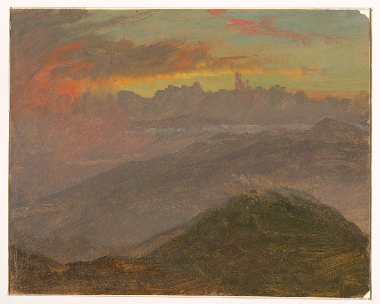 Sunset and Mountains, July 1865 by Frederic Edwin Church