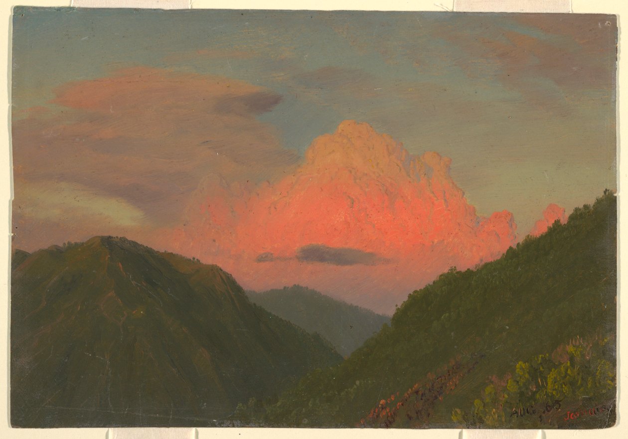 Sunset Over Hilltops, Jamaica, West Indies, August 1865 by Frederic Edwin Church