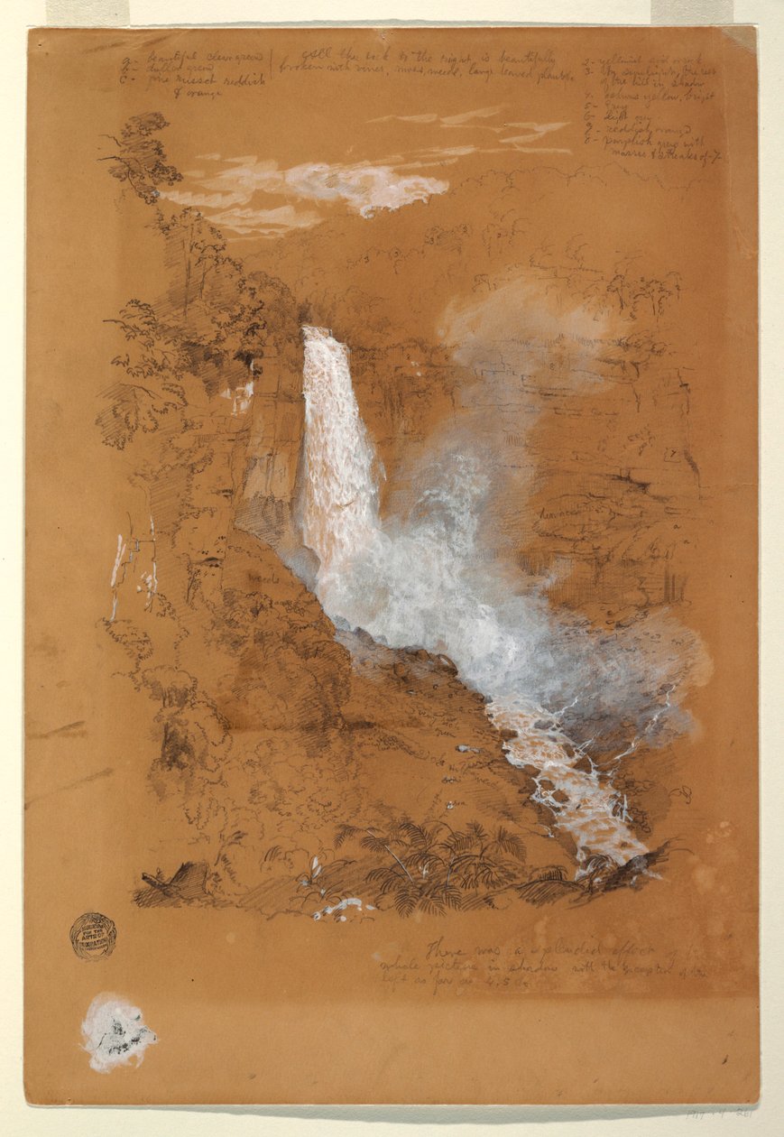 Tequendama Falls near Bogotá, Colombia, July 1853 by Frederic Edwin Church