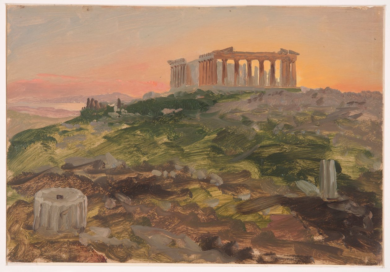 The Parthenon from the Southeast, April 1869 by Frederic Edwin Church