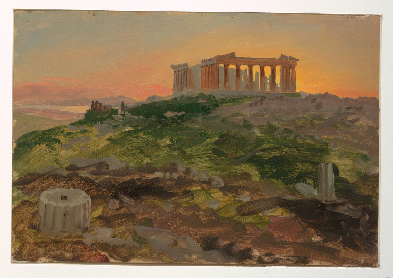 The Parthenon from the Southeast, April 1869 by Frederic Edwin Church