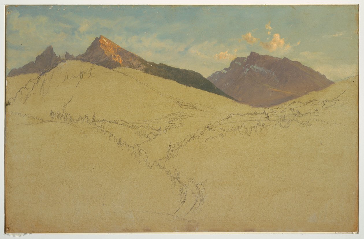 The Watzmann, near Berchtesgaden, Bavaria, June 1868 by Frederic Edwin Church
