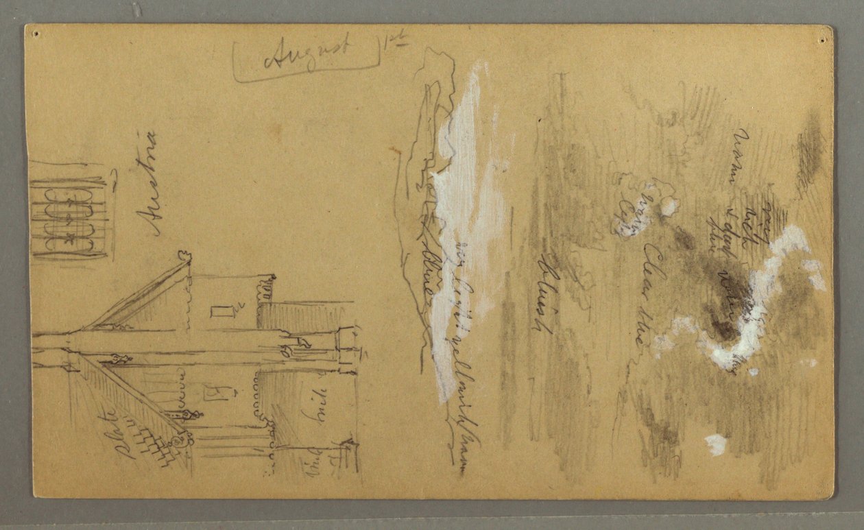 Timber House, Sky, Austria, August 1, 1868 by Frederic Edwin Church
