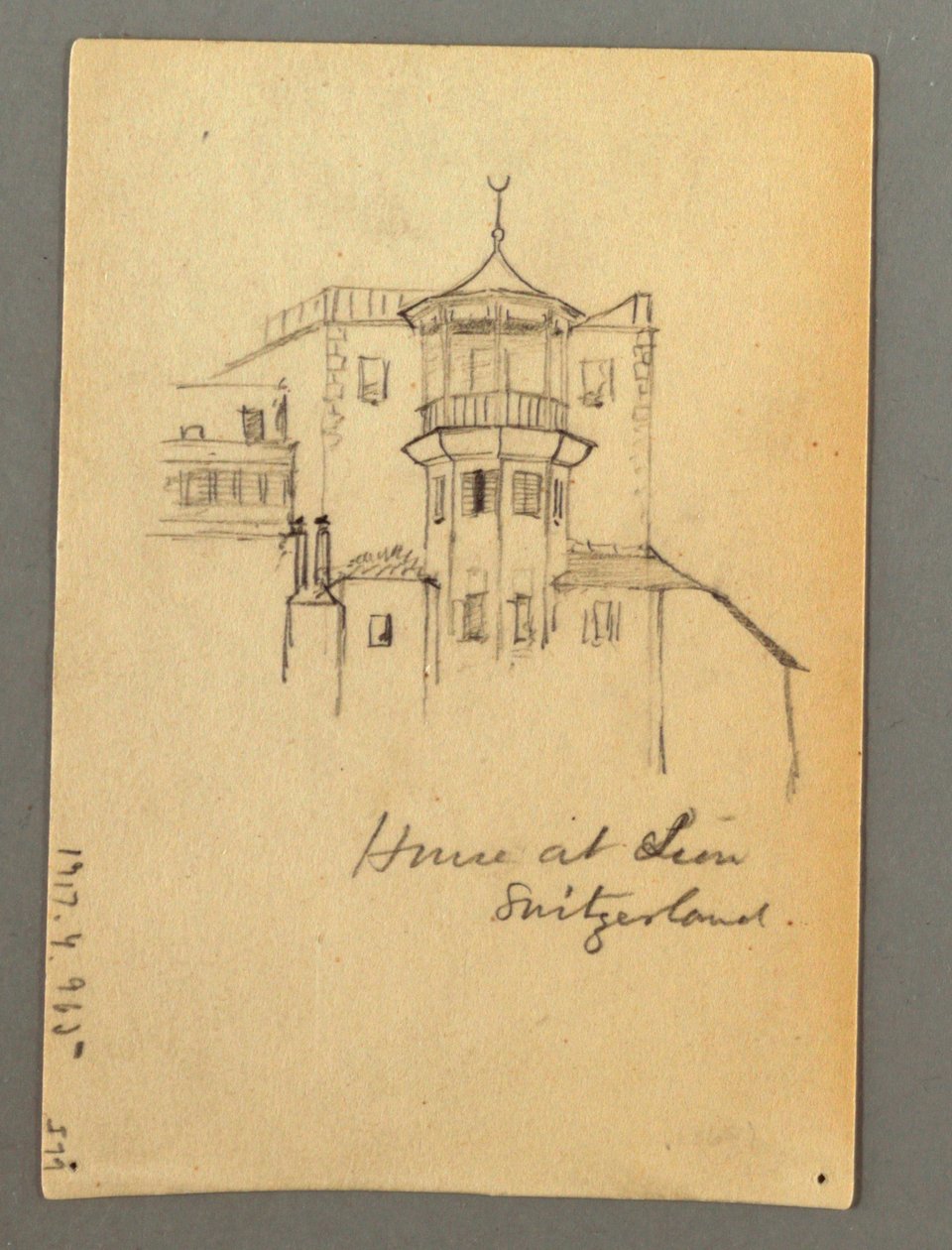 Tower of the Chateau, Sion, possibly 1868 by Frederic Edwin Church