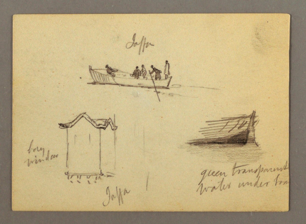 Twelve Figure Sketches, Joffa, Palestine, 1868 by Frederic Edwin Church