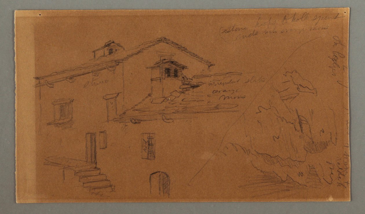Two Houses, Rock, possibly 1868 by Frederic Edwin Church