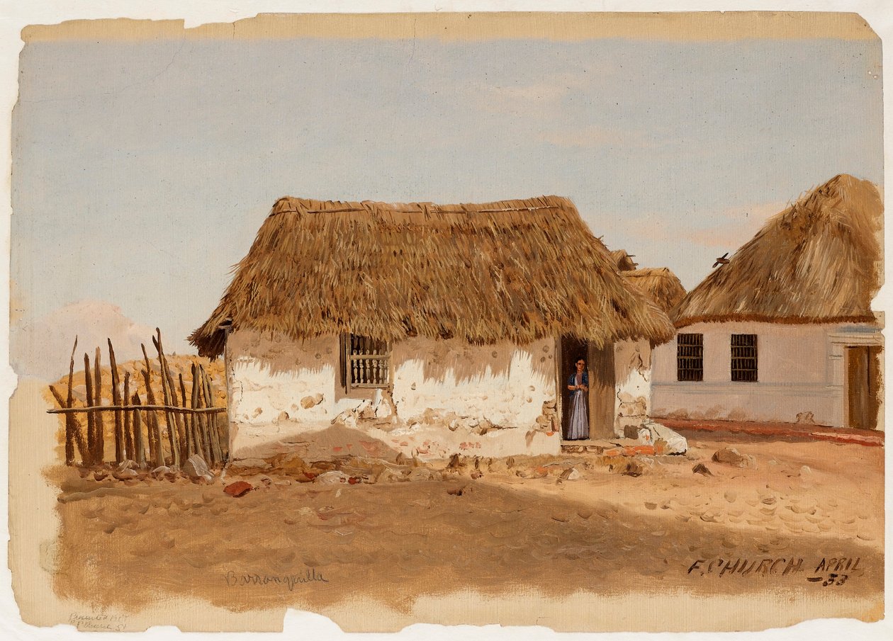 Two Houses in Barranquilla, Colombia, April 1853 by Frederic Edwin Church