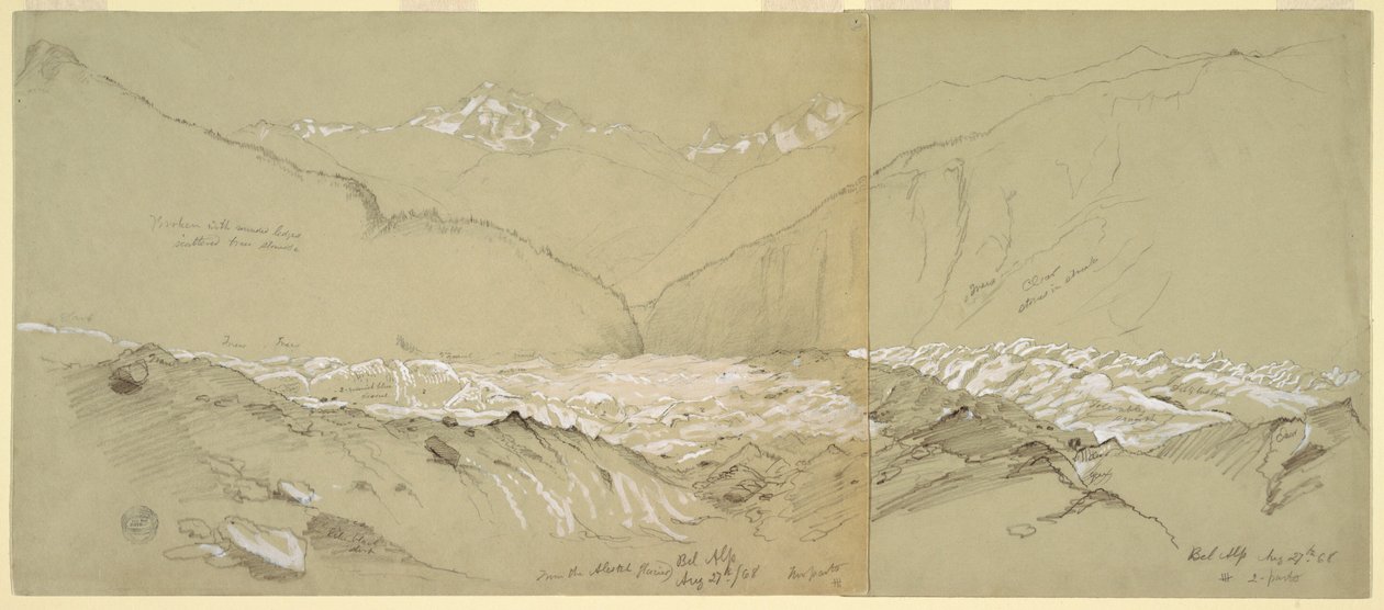 Upper Aletsch Glacier with the Great Fusshorn, 1868 by Frederic Edwin Church