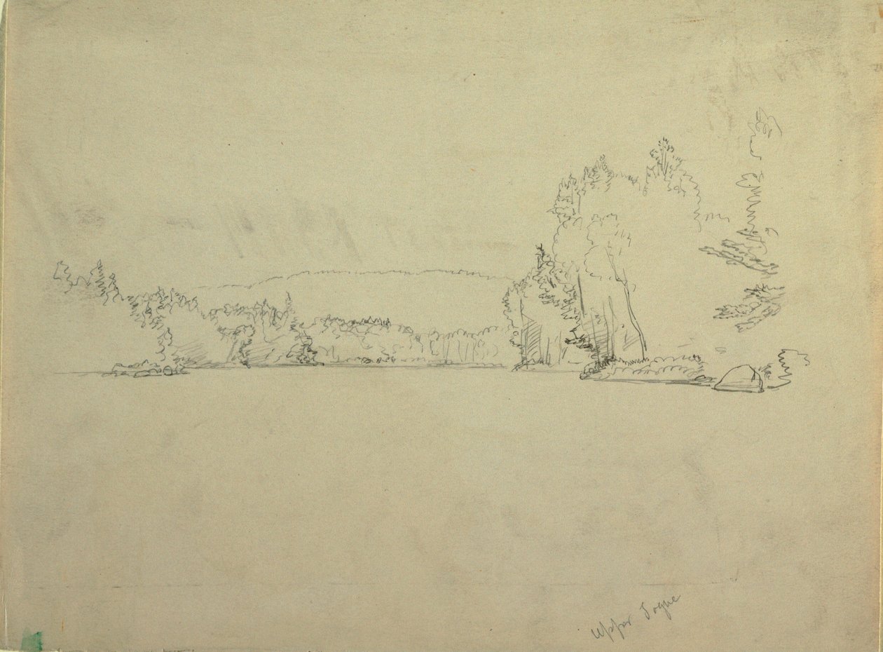 Upper Togue Lake, ca. 1885 by Frederic Edwin Church