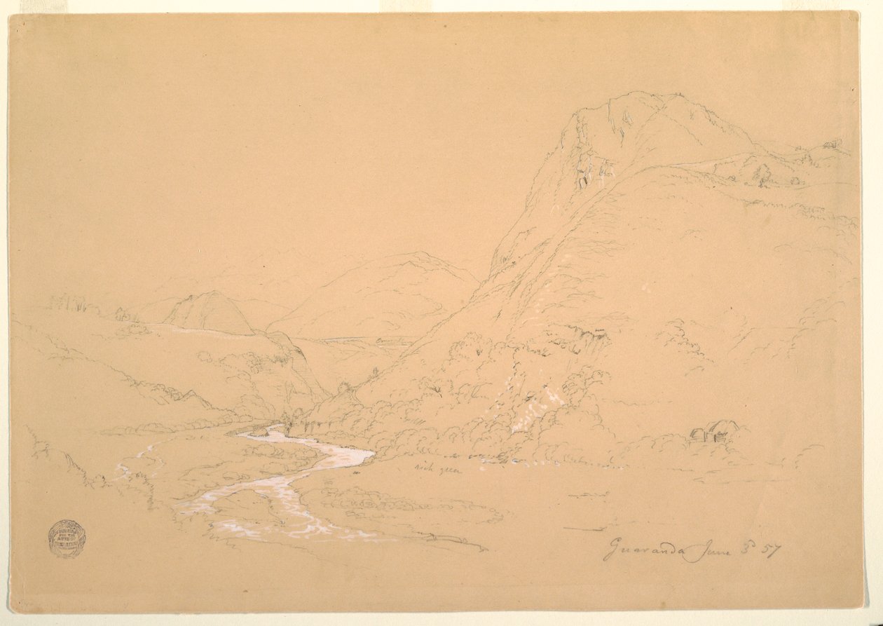 Valley Near Guaranda, June 3, 1857 by Frederic Edwin Church
