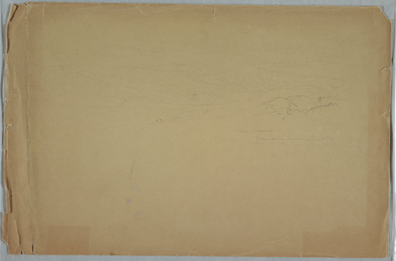 Valley among Mountains, Guanoco, near Guaranda, Ecuador, June 11, 1857 by Frederic Edwin Church