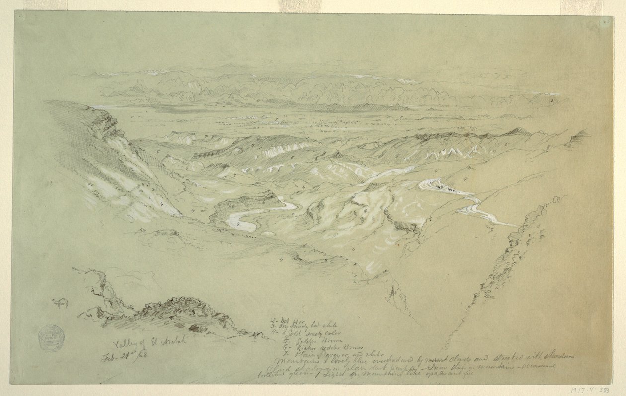 Valley of El Arabah, February 21, 1868 by Frederic Edwin Church
