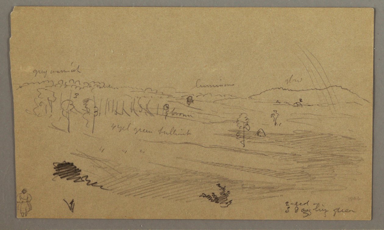 Valley, rainbow, possibly 1865-66 by Frederic Edwin Church