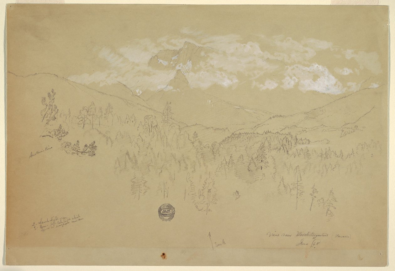 View near Berchtesgaden, Bavaria, June 1868 by Frederic Edwin Church