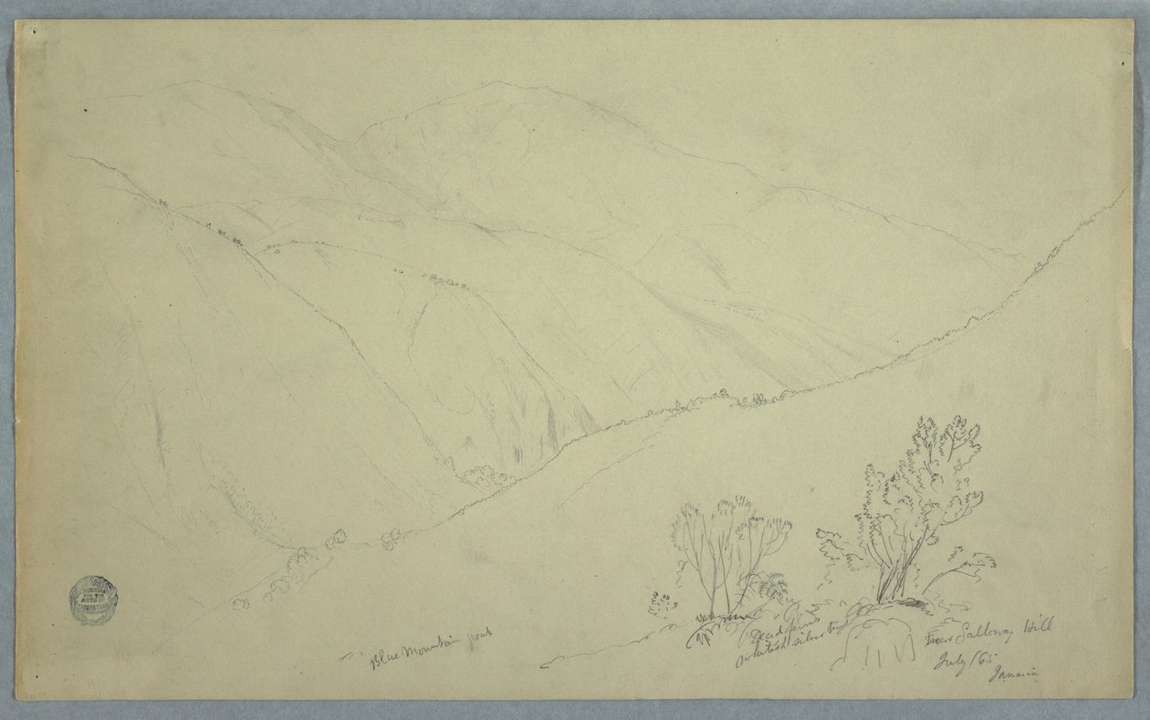 View of Blue Mountain Peak, Seen From Near Salloway Hill, Jamaica, July 1865 by Frederic Edwin Church