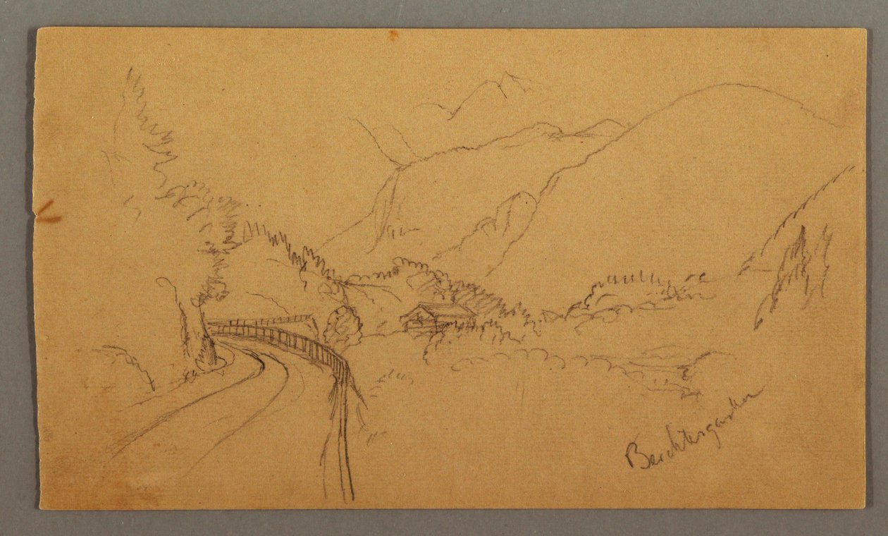 Winding Road Through Valley, House, possibly 1868 by Frederic Edwin Church