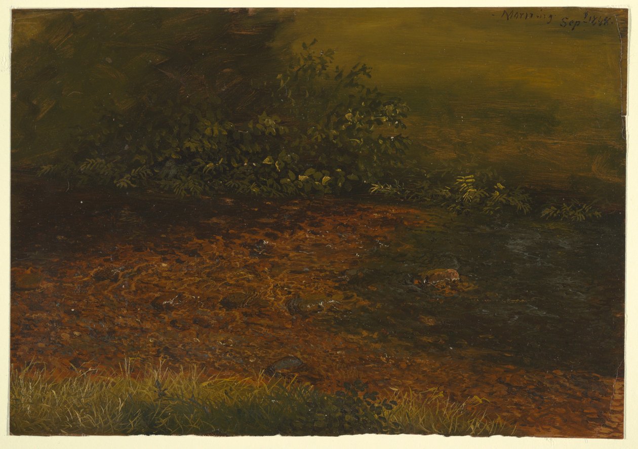 Woodland Stream in the Catskills, September 1848 by Frederic Edwin Church