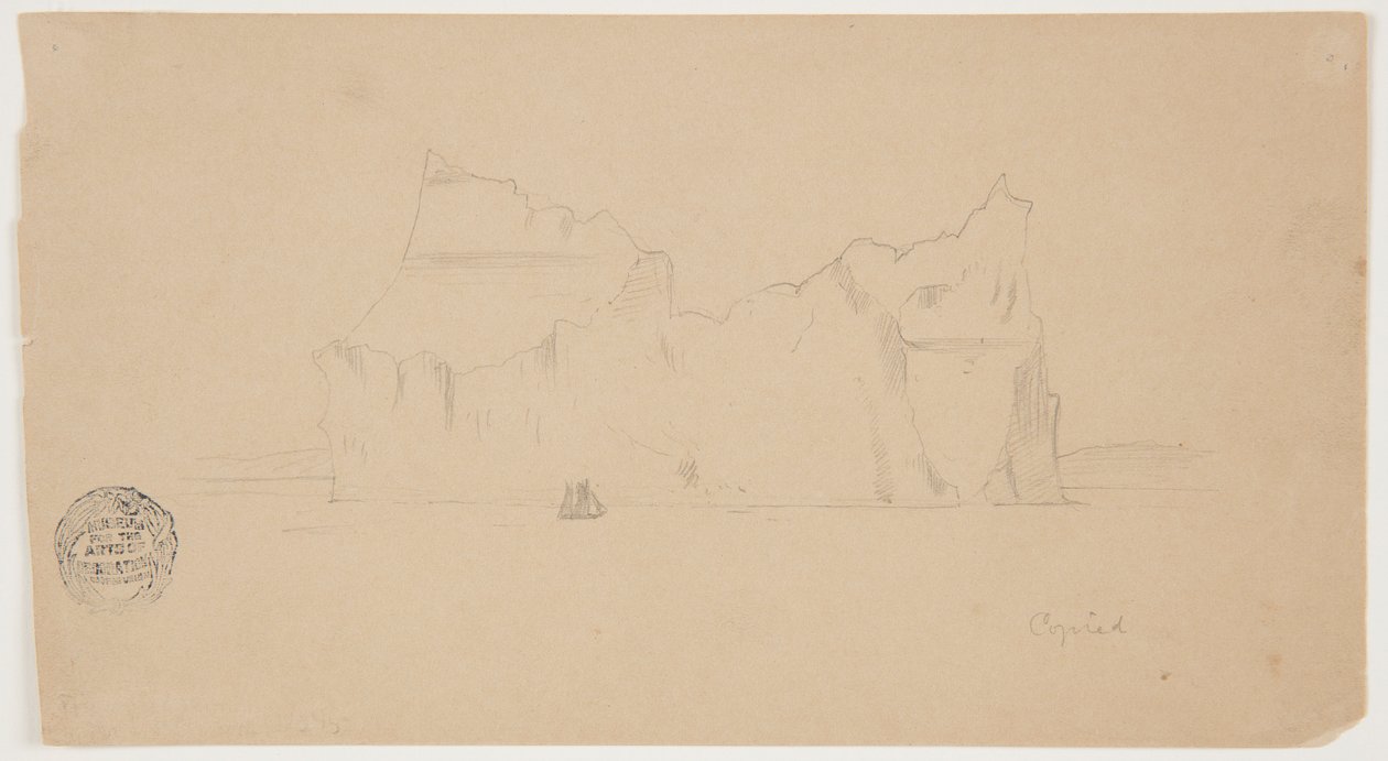 Floating Iceberg with Sailboat by Frederic Edwin Church