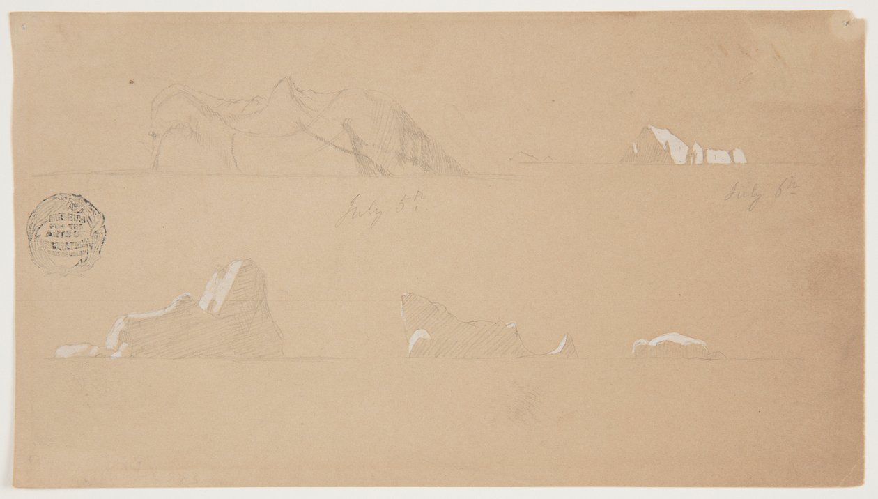 Floating Icebergs by Frederic Edwin Church