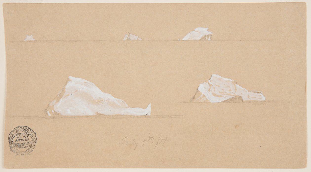 Floating Icebergs by Frederic Edwin Church