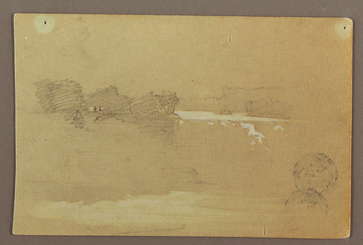 Hennequin Point and the American Falls, Niagara River by Frederic Edwin Church