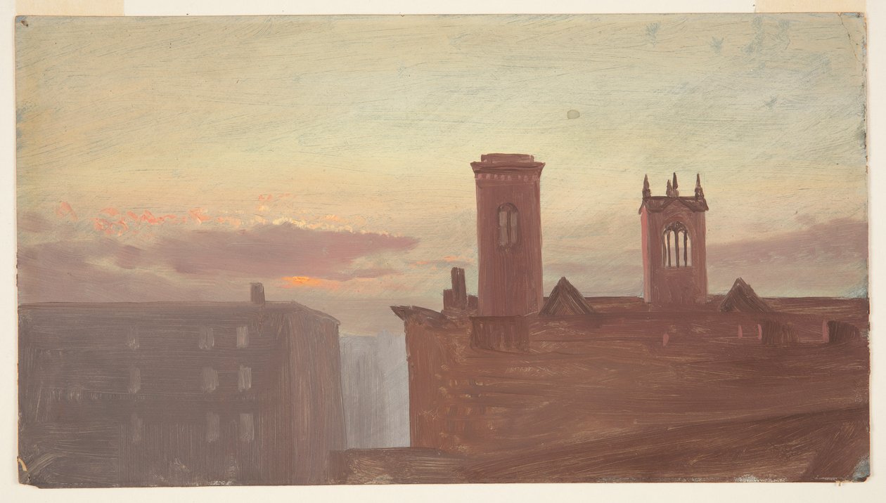 Housetops at Dawn, 10th Street, New York, NY by Frederic Edwin Church