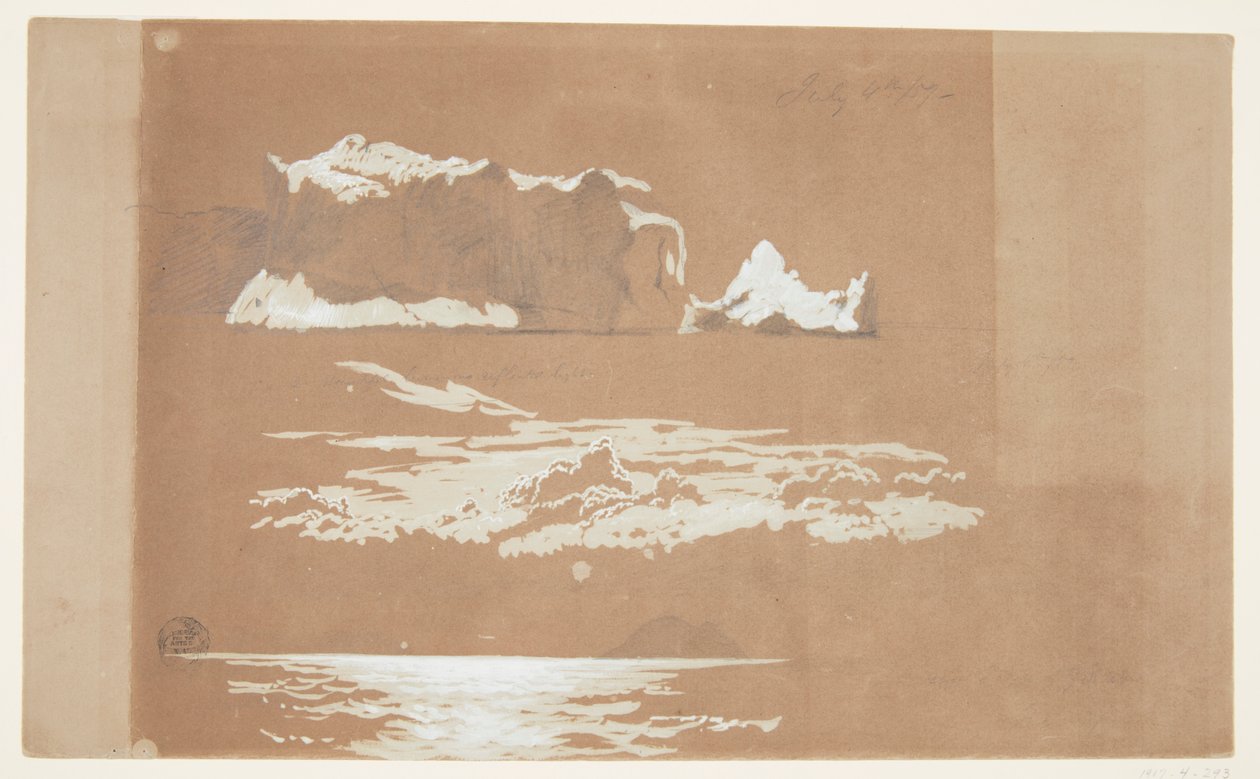 Icebergs near Cape St. John and Gull Island, Newfoundland by Frederic Edwin Church