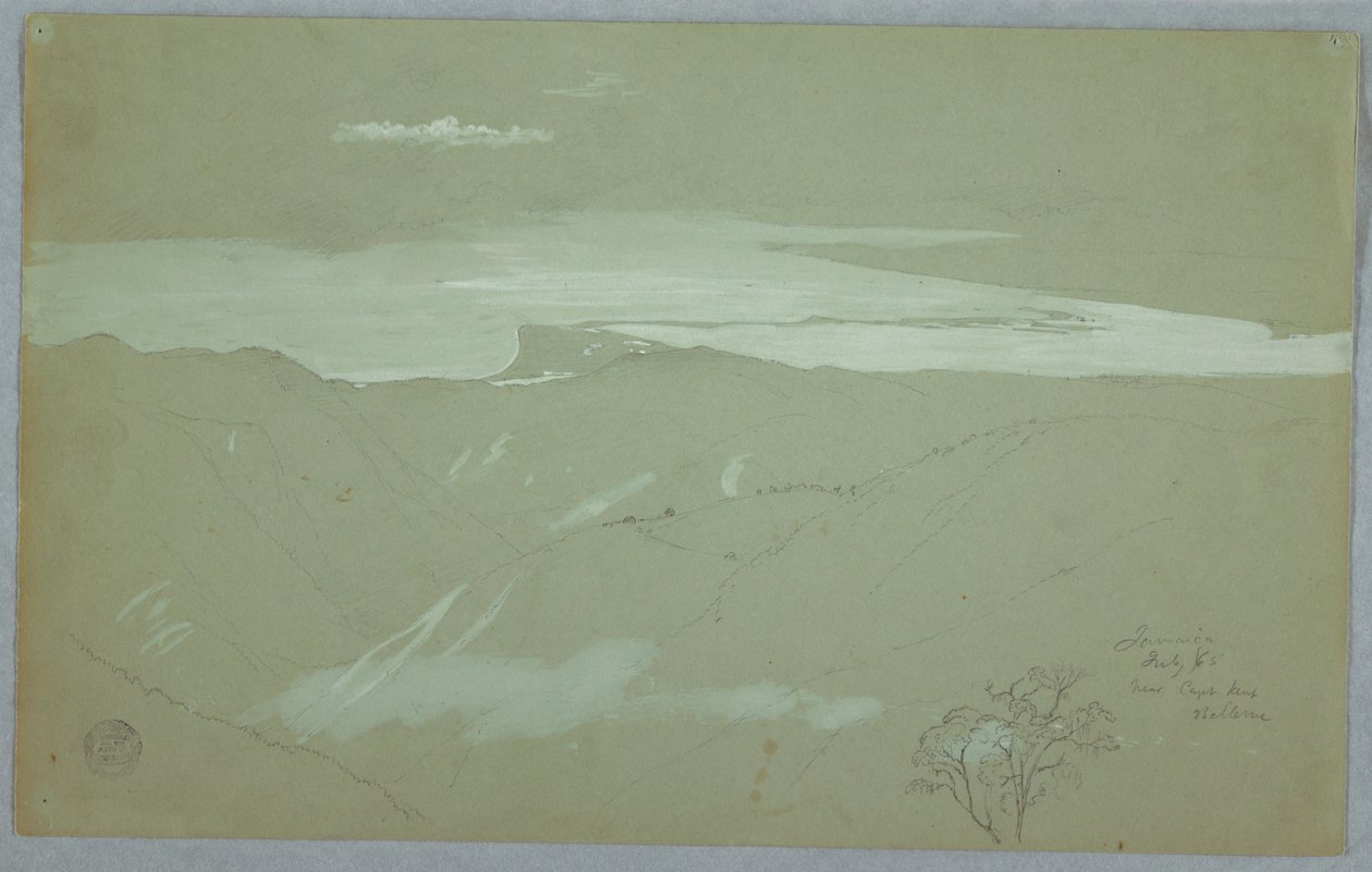 Jamaican Coast and Sky Seen from Near Captain Kent, Bellevue, Jamaica by Frederic Edwin Church