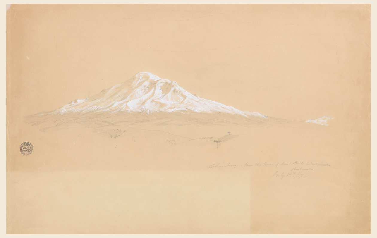Mount Chimborazo from the House of Senior Pablo Bustamante, Riobamba, Ecuador by Frederic Edwin Church