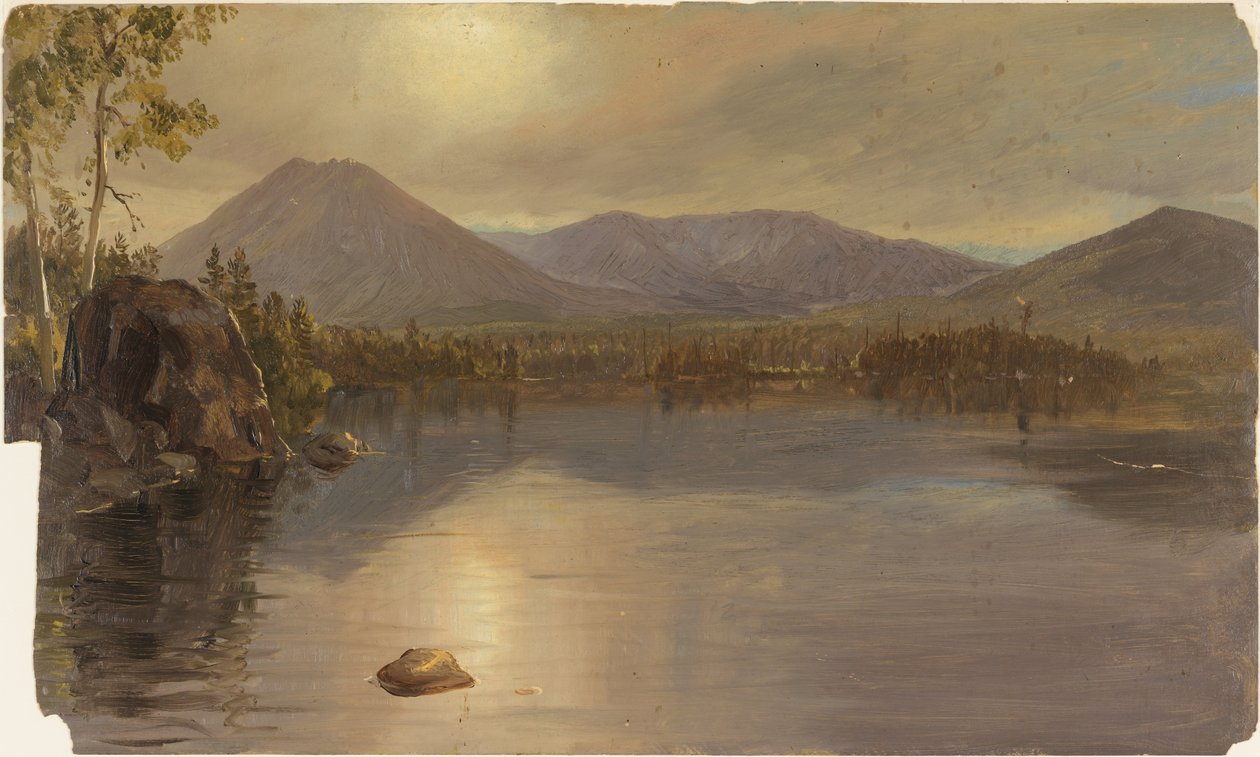 Mounts Katahdin and Turner from Lake Katahdin, Maine by Frederic Edwin Church
