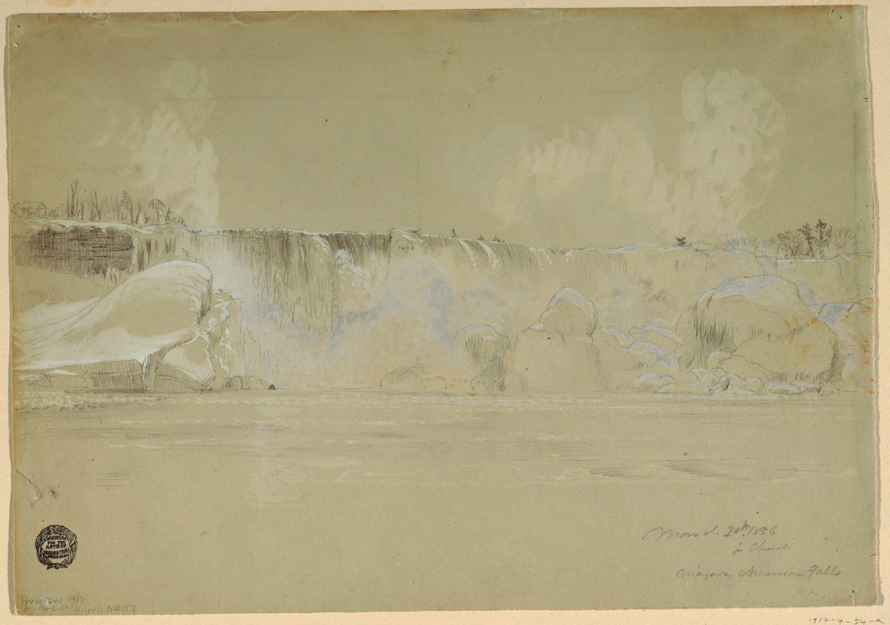 Niagara Falls in Snow, from the Northwest by Frederic Edwin Church