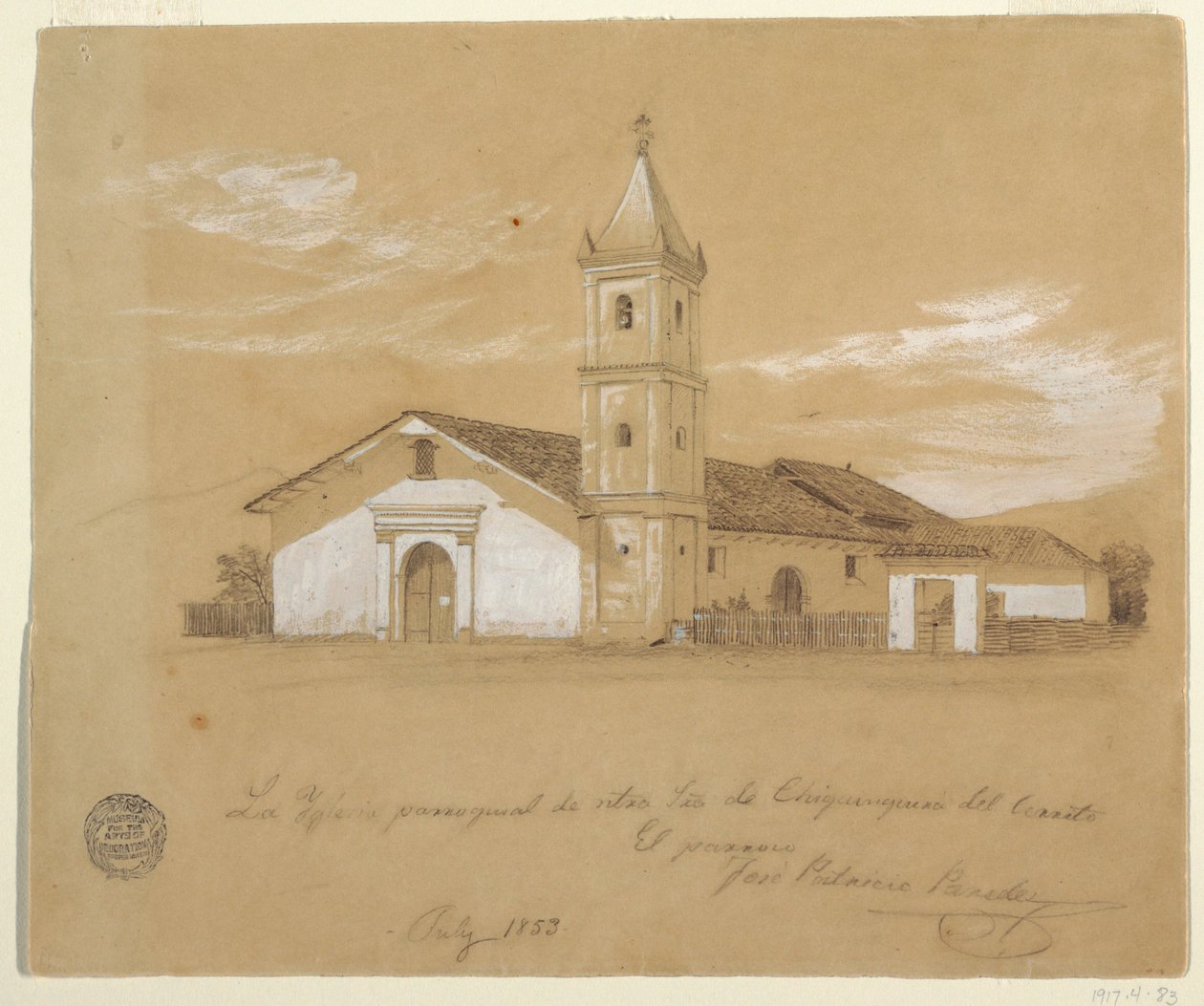 Parish Church of Our Lady of Chiquinquira del Cerrito, Chiquinquira, Colombia by Frederic Edwin Church