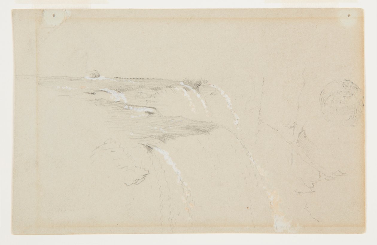 Rim of the American Falls, Niagara River by Frederic Edwin Church