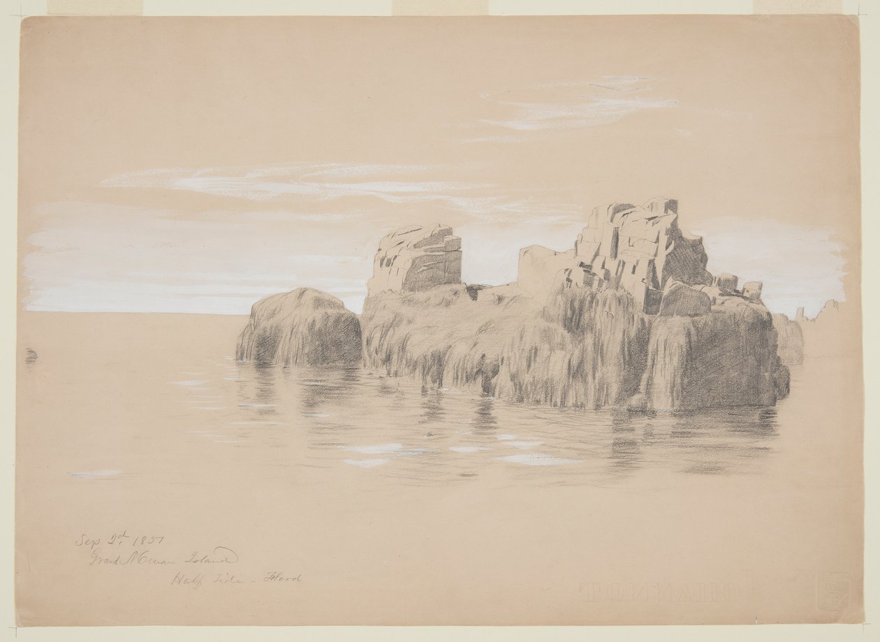 Rocks at the Coast, Grand Manan Island, Canada by Frederic Edwin Church