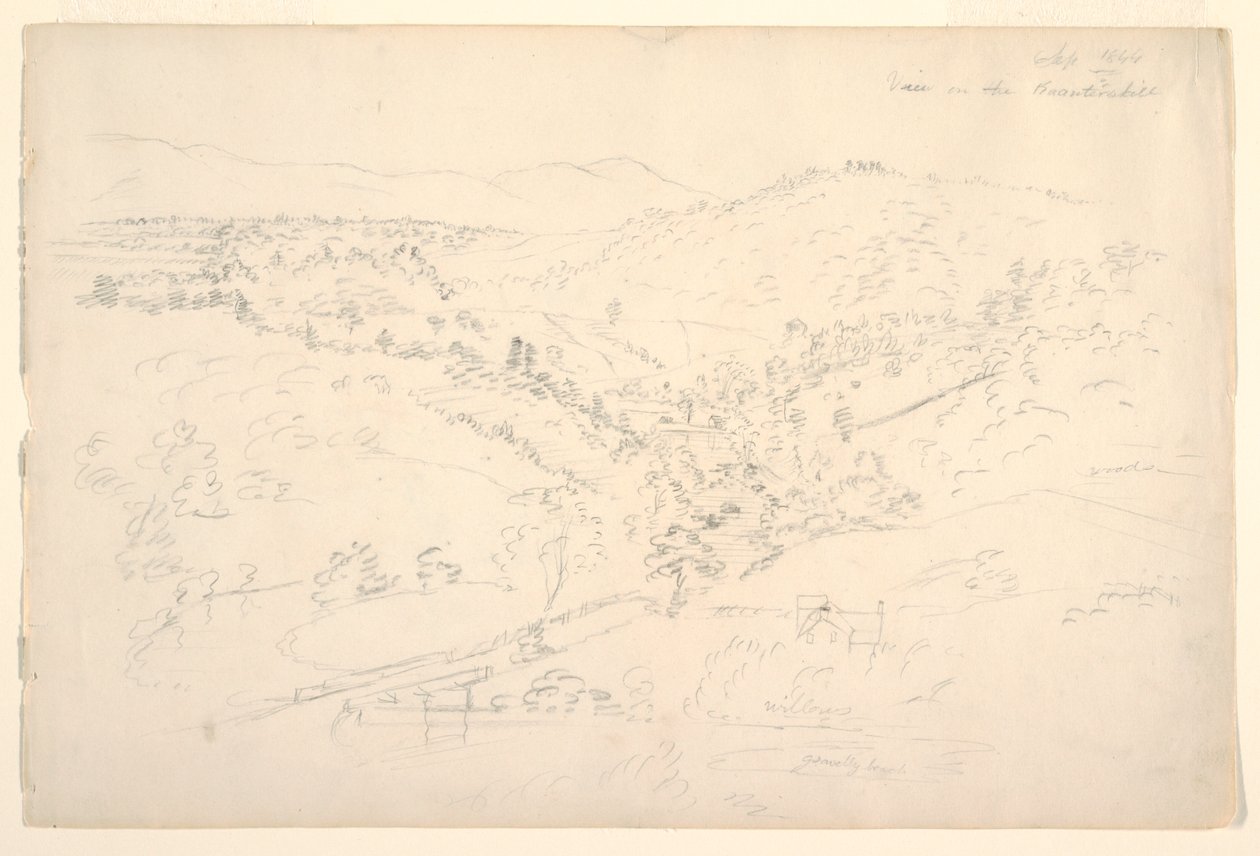 Sketch of a Catskill Landscape (View of the Kaanterkill) by Frederic Edwin Church