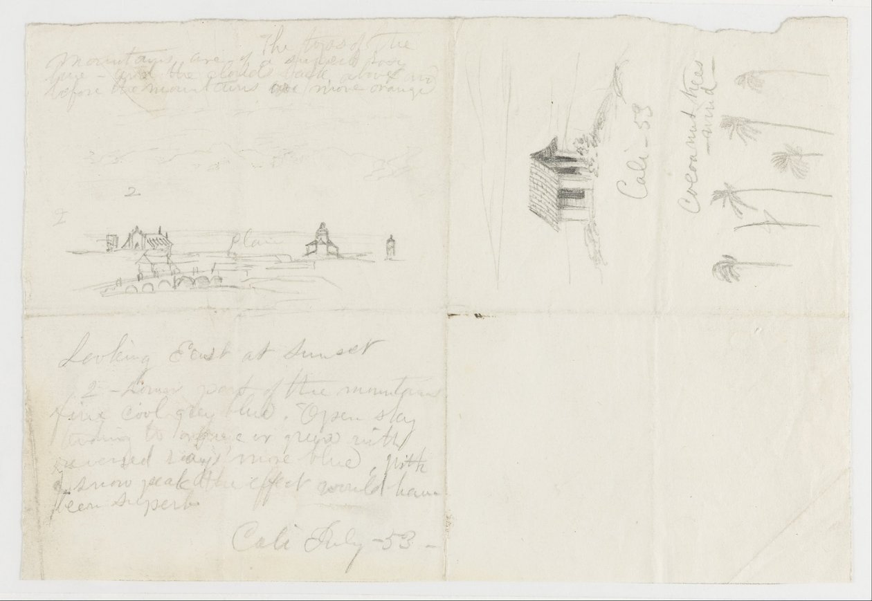 Sketches from Calé, Colombia by Frederic Edwin Church
