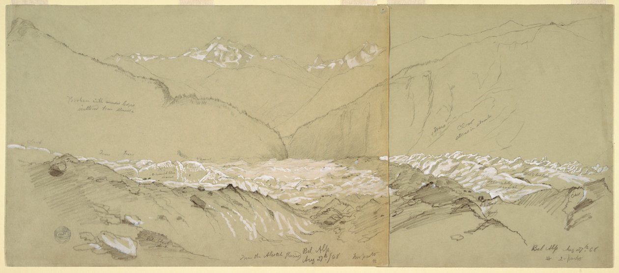 Upper Aletsch Glacier with the Great Fusshorn by Frederic Edwin Church