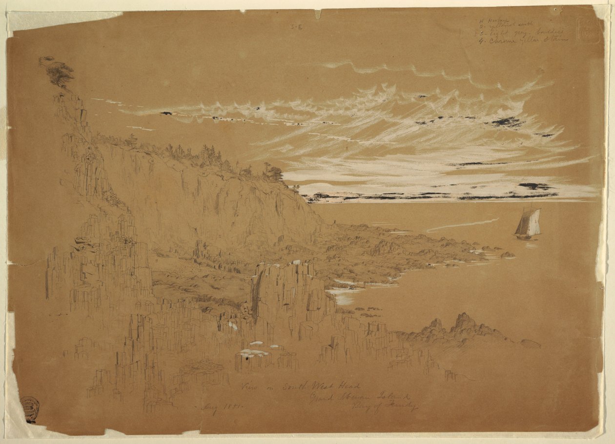 View on South West Head, Grand Manan Island, Bay of Fundy, Canada by Frederic Edwin Church