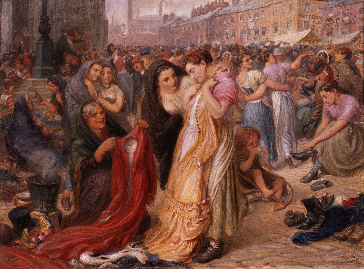 Factory Girls at the Old Clothes Fair, Knott Mill by Frederic James Shields